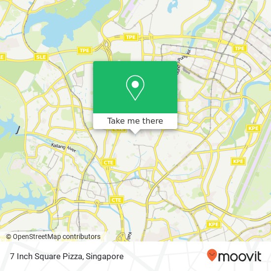 7 Inch Square Pizza, Singapore map