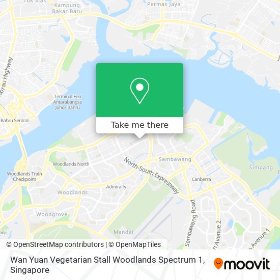 Wan Yuan Vegetarian Stall Woodlands Spectrum 1 map