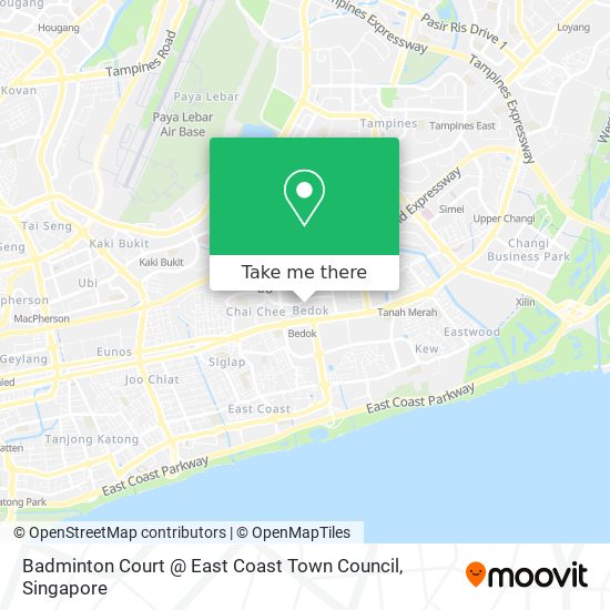 Badminton Court @ East Coast Town Council map