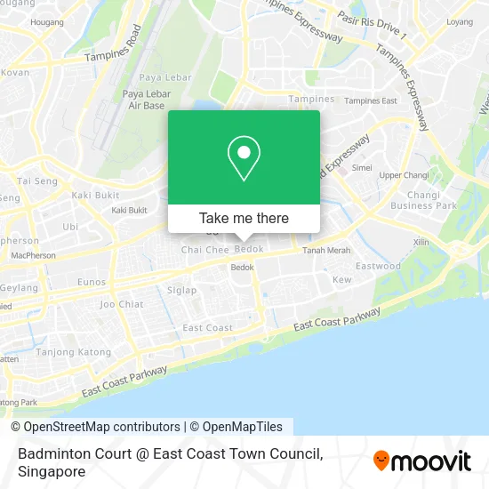 Badminton Court @ East Coast Town Council map