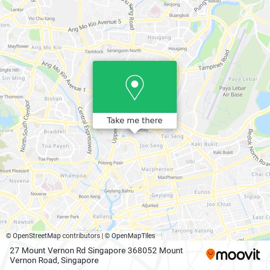 27 Mount Vernon Rd Singapore 368052 Mount Vernon Road map