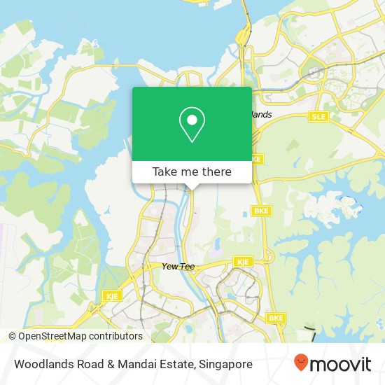 Woodlands Road & Mandai Estate map