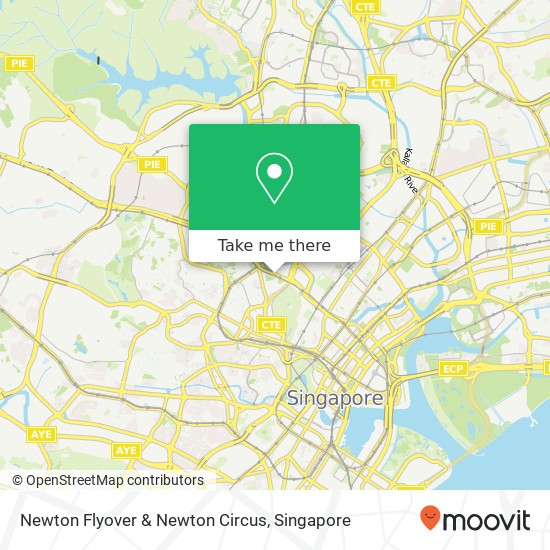 Newton Flyover & Newton Circus map