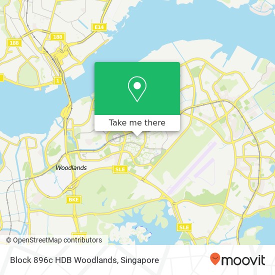 Block 896c HDB Woodlands地图