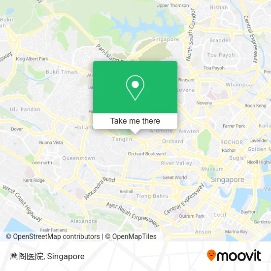 鹰阁医院 map