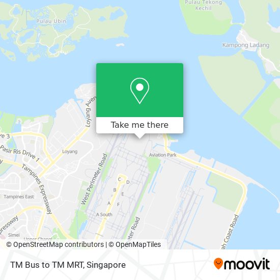 TM Bus to TM MRT map