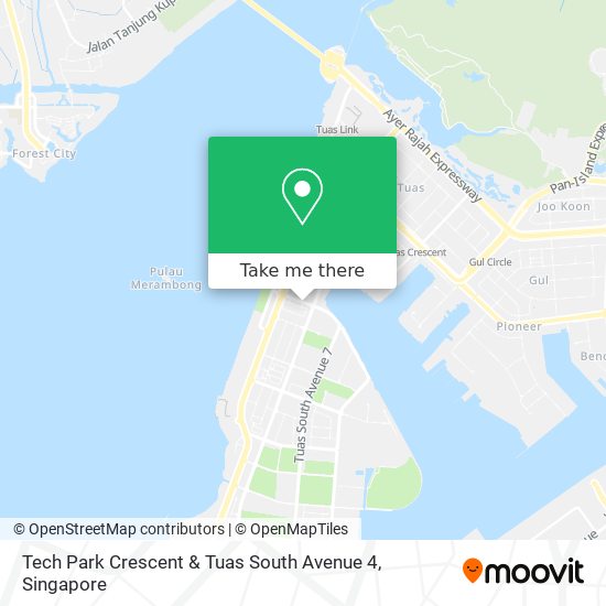 Tech Park Crescent & Tuas South Avenue 4 map
