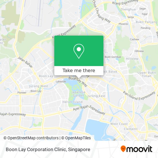 Boon Lay Corporation Clinic map