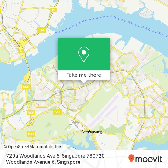 720a Woodlands Ave 6, Singapore 730720 Woodlands Avenue 6 map