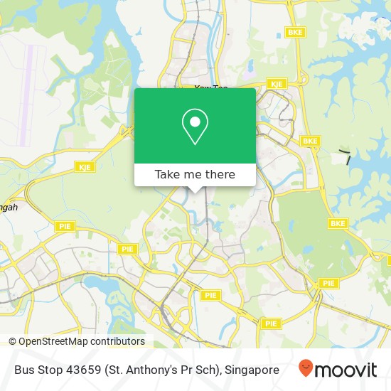 Bus Stop 43659 (St. Anthony's Pr Sch) map