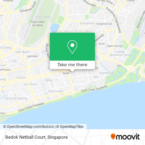 Bedok Netball Court map