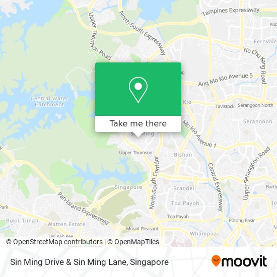 Sin Ming Drive & Sin Ming Lane map