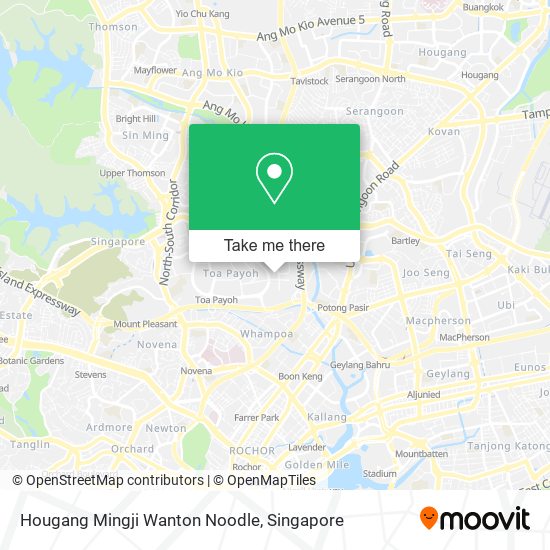 Hougang Mingji Wanton Noodle map