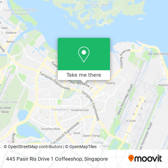 445 Pasir Ris Drive 1 Coffeeshop map