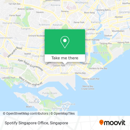 Spotify Singapore Office map