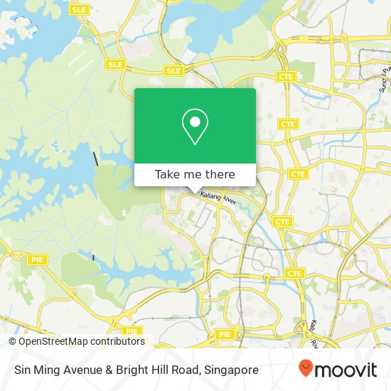 Sin Ming Avenue & Bright Hill Road map