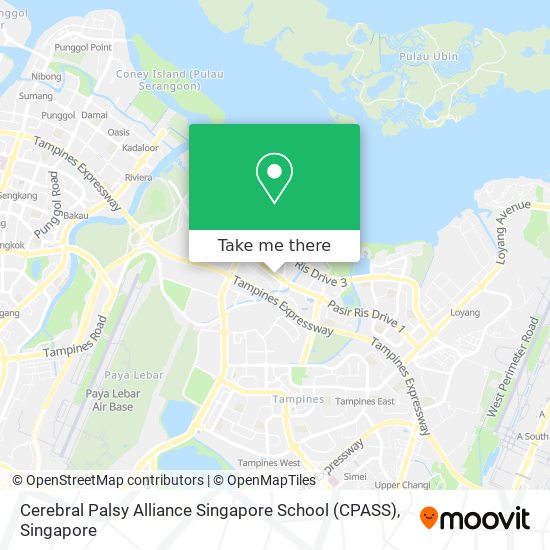 Cerebral Palsy Alliance Singapore School (CPASS) map