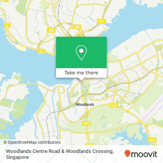 Woodlands Centre Road & Woodlands Crossing map