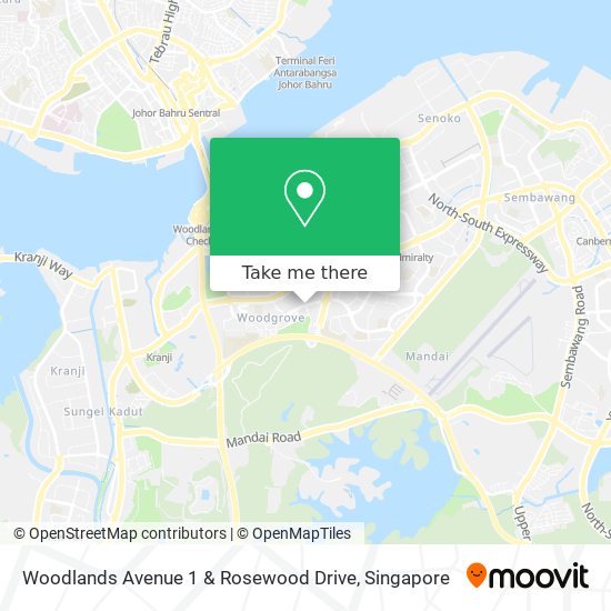 Woodlands Avenue 1 & Rosewood Drive map