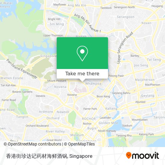 香港街珍达记药材海鲜酒锅地图