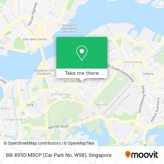Blk 895D MSCP (Car Park No. W58) map