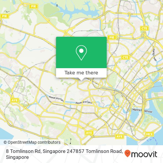 8 Tomlinson Rd, Singapore 247857 Tomlinson Road地图