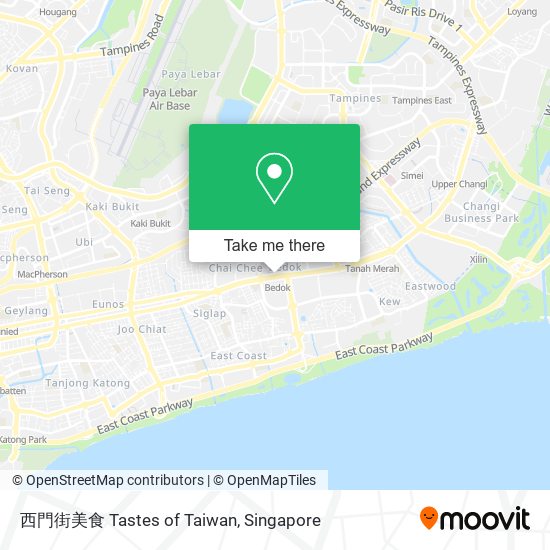 西門街美食 Tastes of Taiwan map