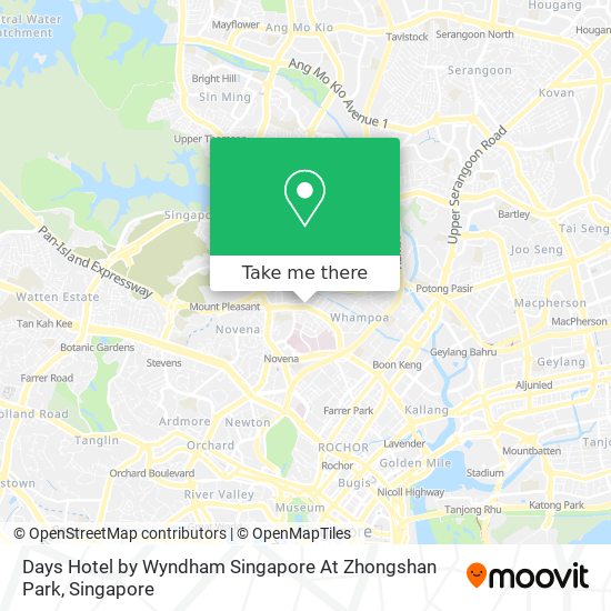 Days Hotel by Wyndham Singapore At Zhongshan Park map