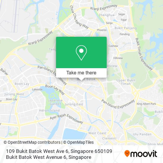 109 Bukit Batok West Ave 6, Singapore 650109 Bukit Batok West Avenue 6地图