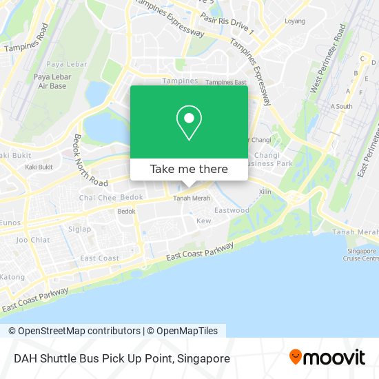 DAH Shuttle Bus Pick Up Point map