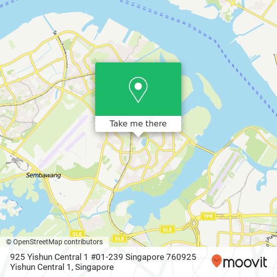 925 Yishun Central 1 #01-239 Singapore 760925 Yishun Central 1 map