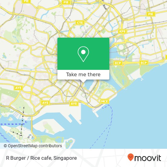 R Burger / Rice cafe map