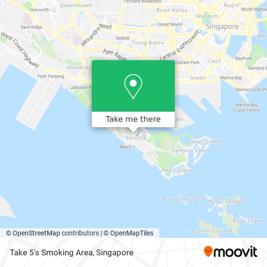 Take 5's Smoking Area map