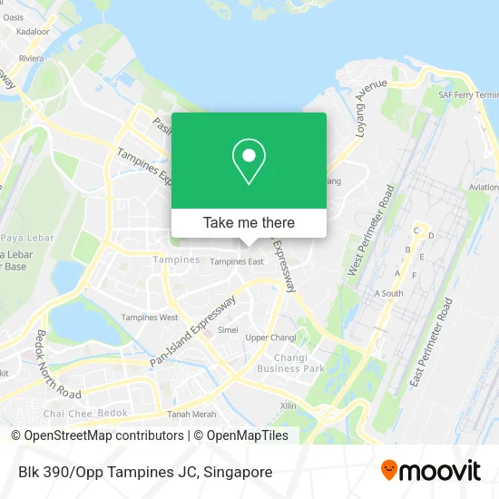 Blk 390/Opp Tampines JC地图