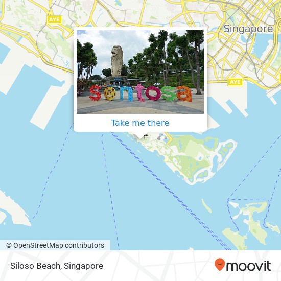 Siloso Beach map