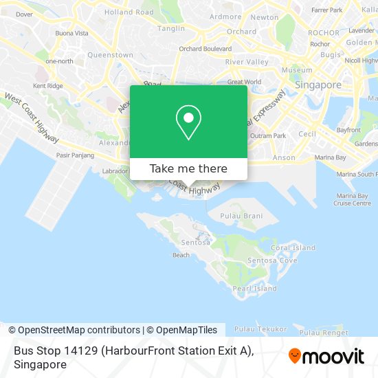Bus Stop 14129 (HarbourFront Station Exit A) map