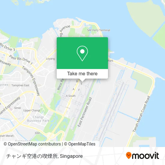 チャンギ空港の喫煙所地图
