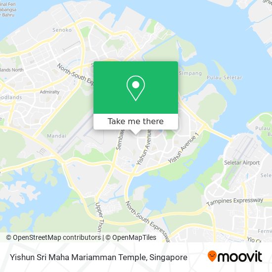 Yishun Sri Maha Mariamman Temple map