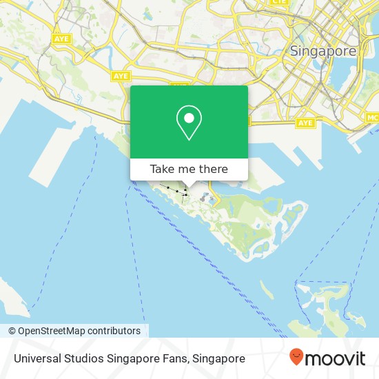 Universal Studios Singapore Fans map