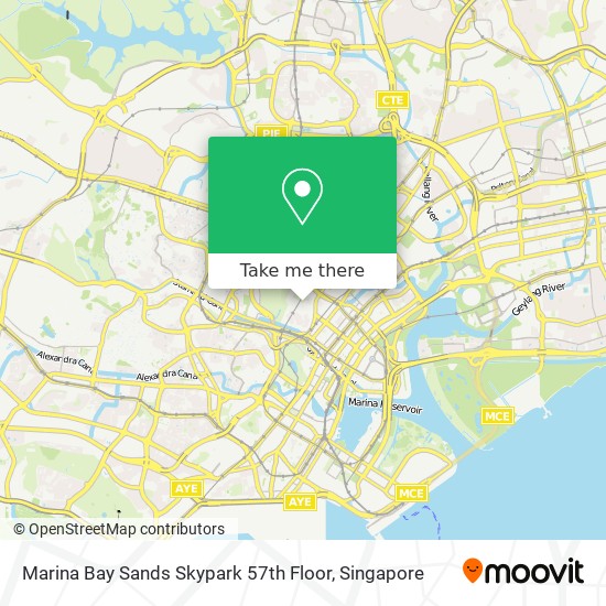 Marina Bay Sands Skypark 57th Floor map