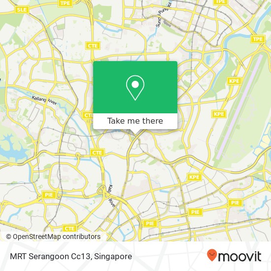 MRT Serangoon Cc13 map