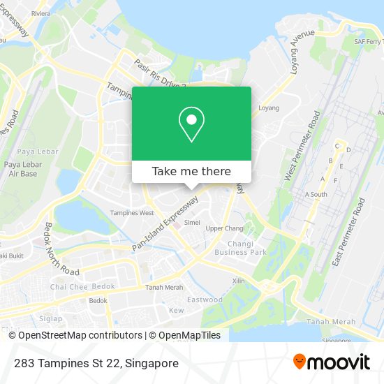 283 Tampines St 22 map