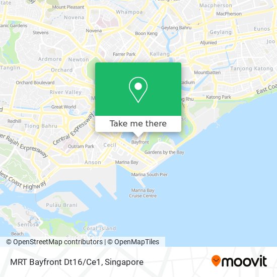 MRT Bayfront Dt16/Ce1 map