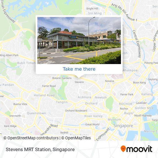 Stevens MRT Station map