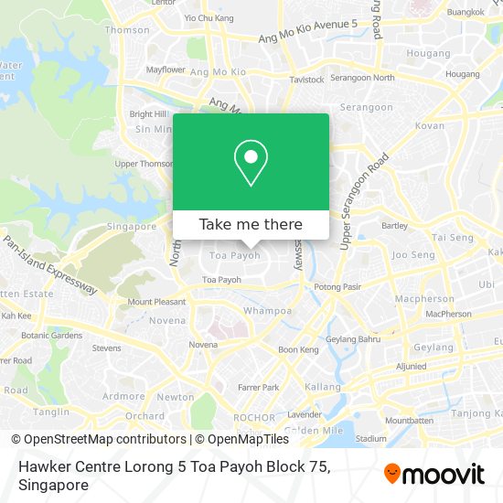 Hawker Centre Lorong 5 Toa Payoh Block 75 map