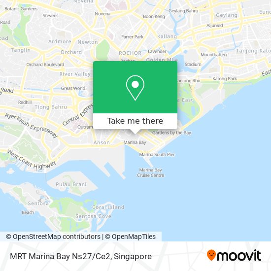 MRT Marina Bay Ns27/Ce2 map