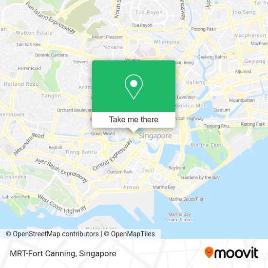 MRT-Fort Canning地图