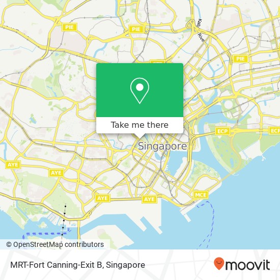 MRT-Fort Canning-Exit B map