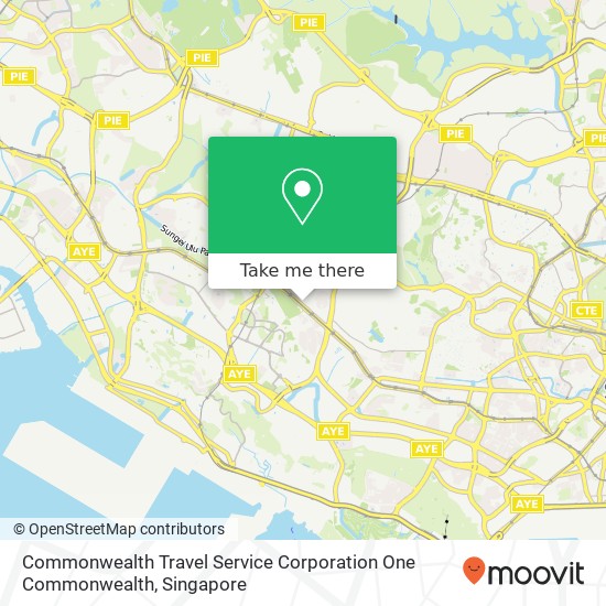 Commonwealth Travel Service Corporation One Commonwealth map