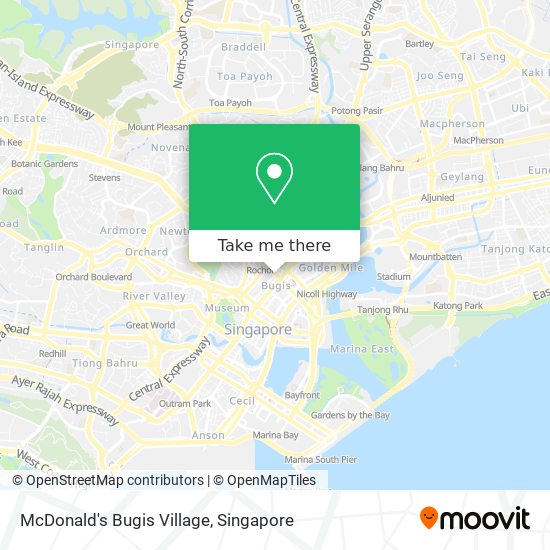 McDonald's Bugis Village map